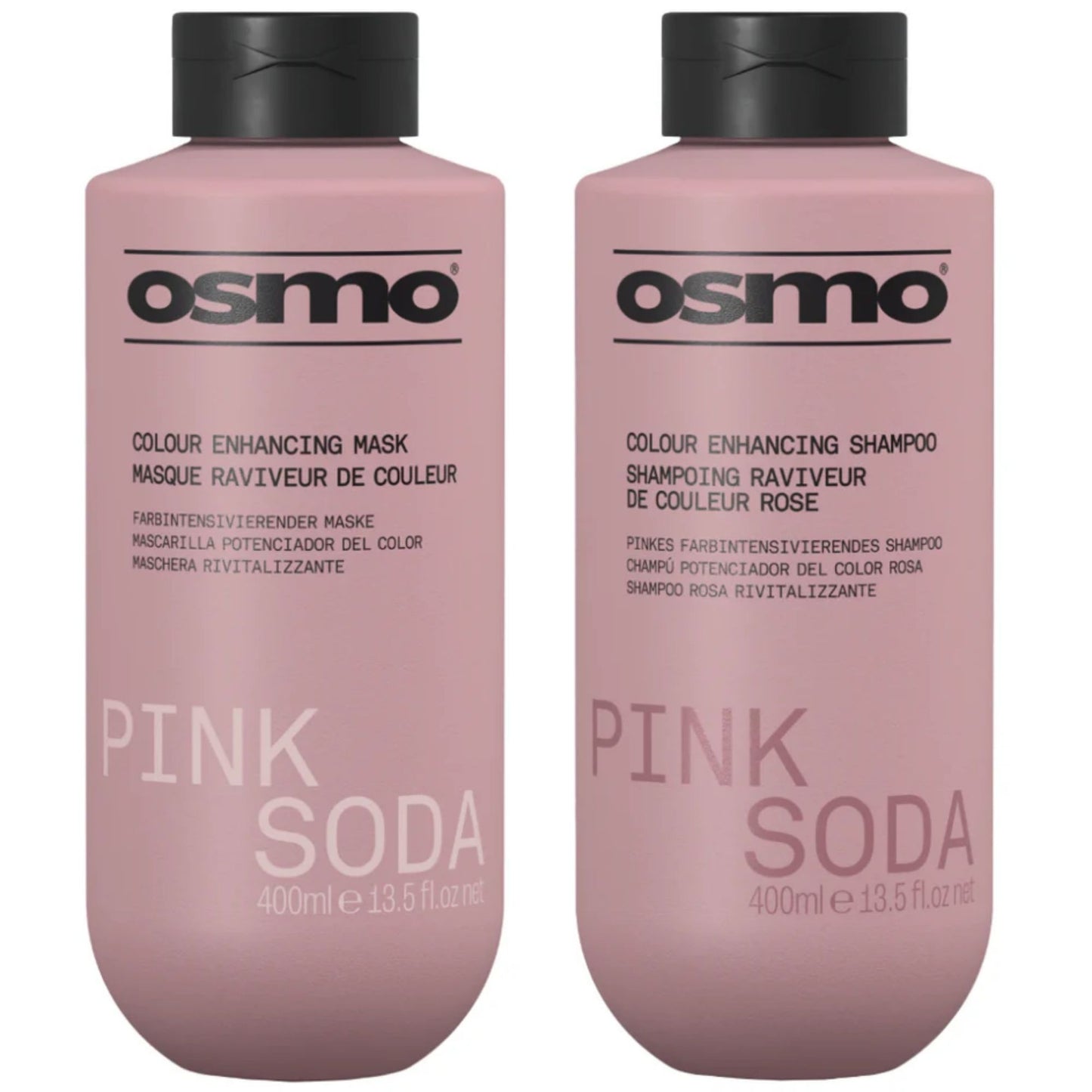 Osmo Pink Soda Colour Enhancing Shampoo and Mask Duo 400ml colour enhancing haircare set
