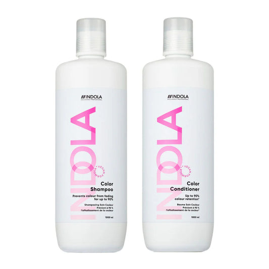 Indola Colour Shampoo and Conditioner Duo 1000ml salon size colour care hair set