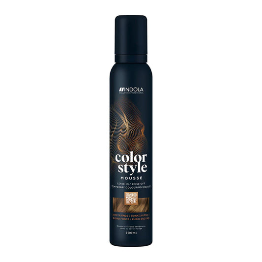 Indola Colour Style Mousse Dark Blonde 200ml temporary colour mousse for dark blonde tone and styling