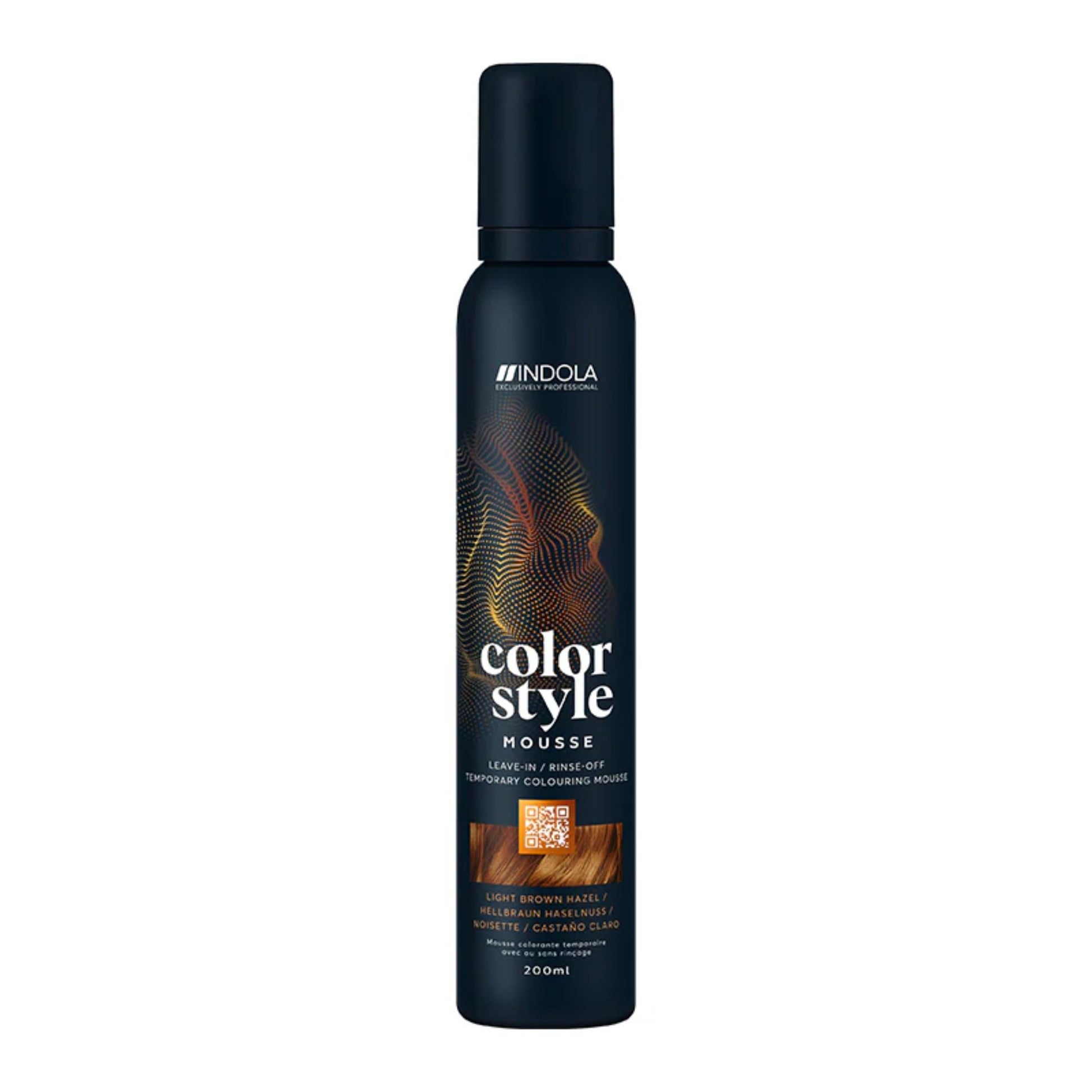 Indola Colour Style Mousse Light Brown Hazel 200ml temporary colour mousse for light brown tone and styling