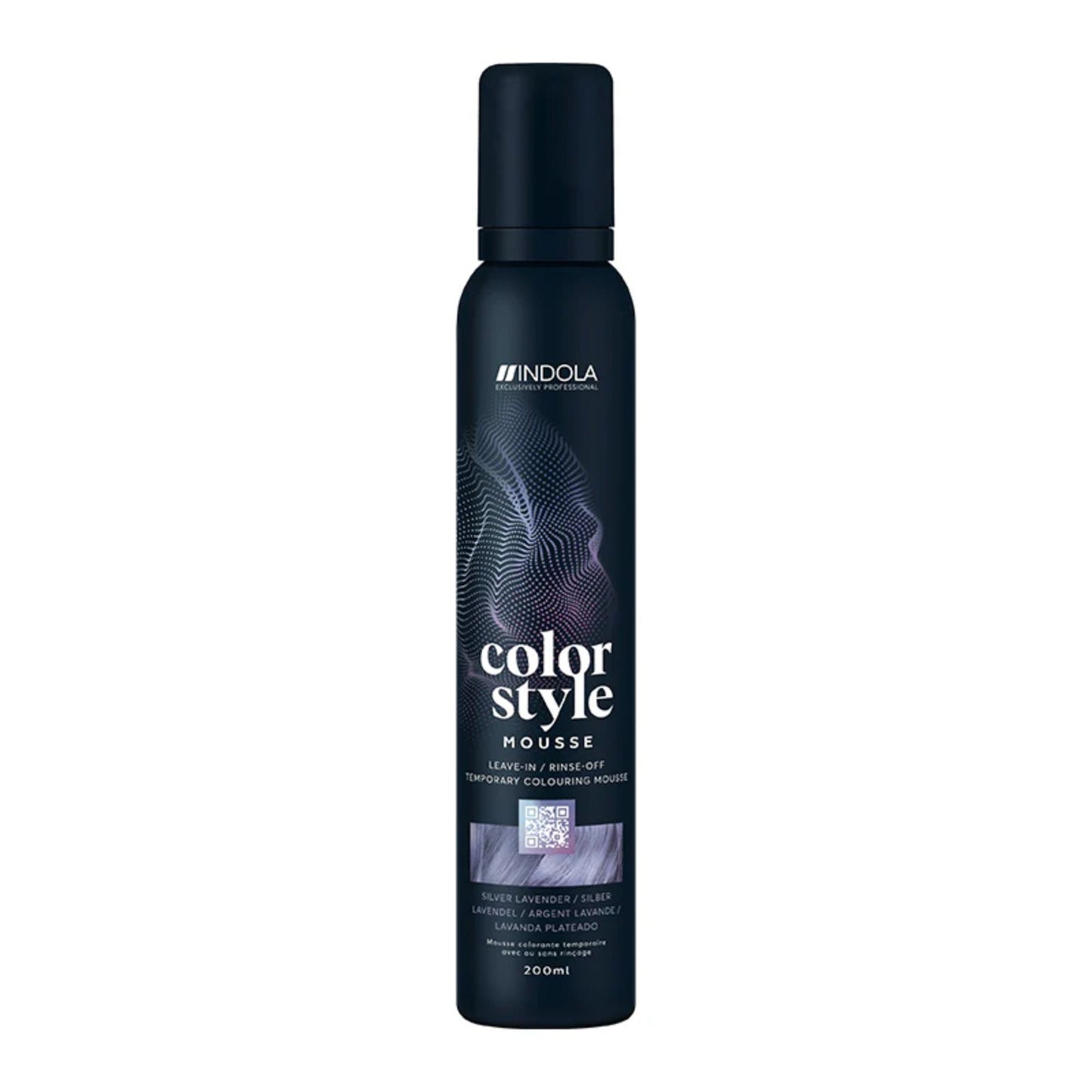 Indola Colour Style Mousse Silver Lavender 200ml temporary toning mousse for silver and lavender tones