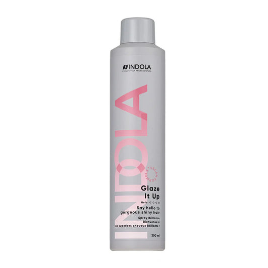 Indola Glaze It Up 300ml shine spray for glossy finish and smooth hair styling