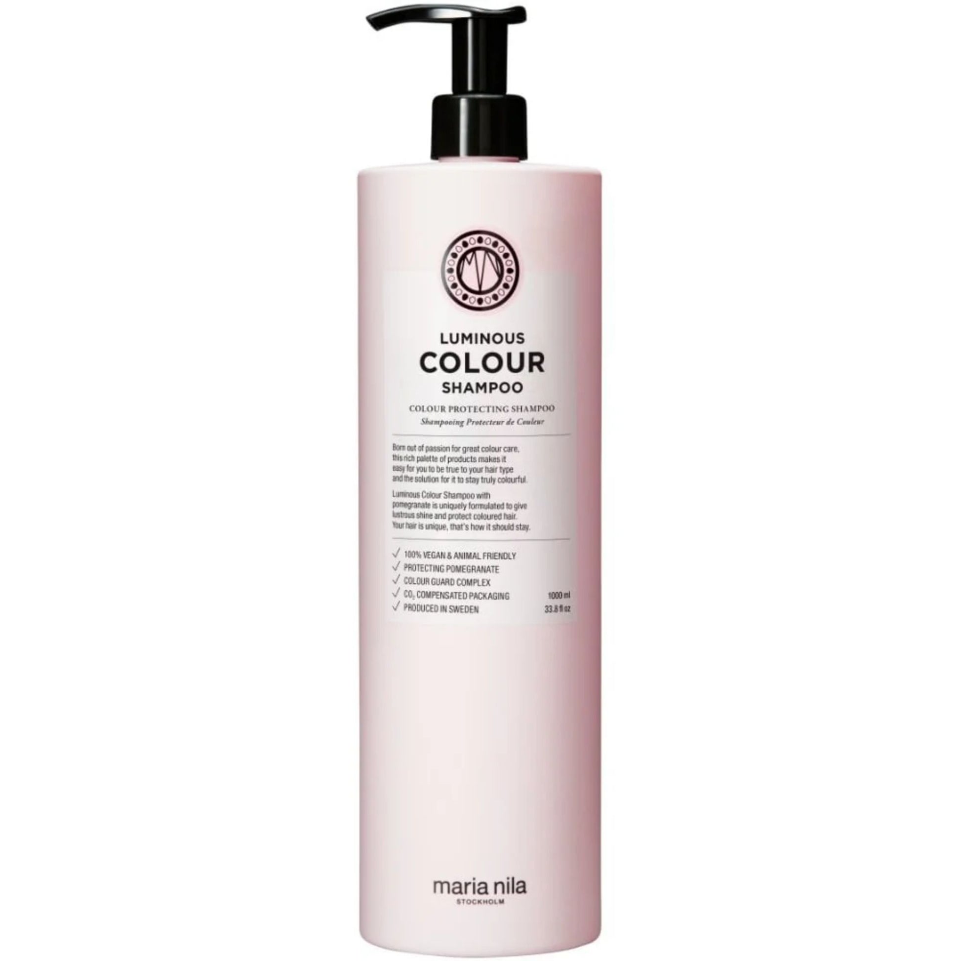 Maria Nila Luminous Colour Shampoo 1000ml salon size colour protecting shampoo for dyed hair