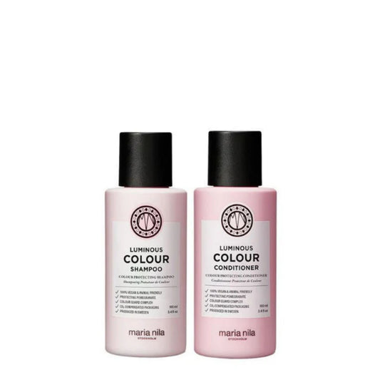 Maria Nila Luminous Colour Shampoo and Conditioner Duo 100ml travel colour care set for dyed hair