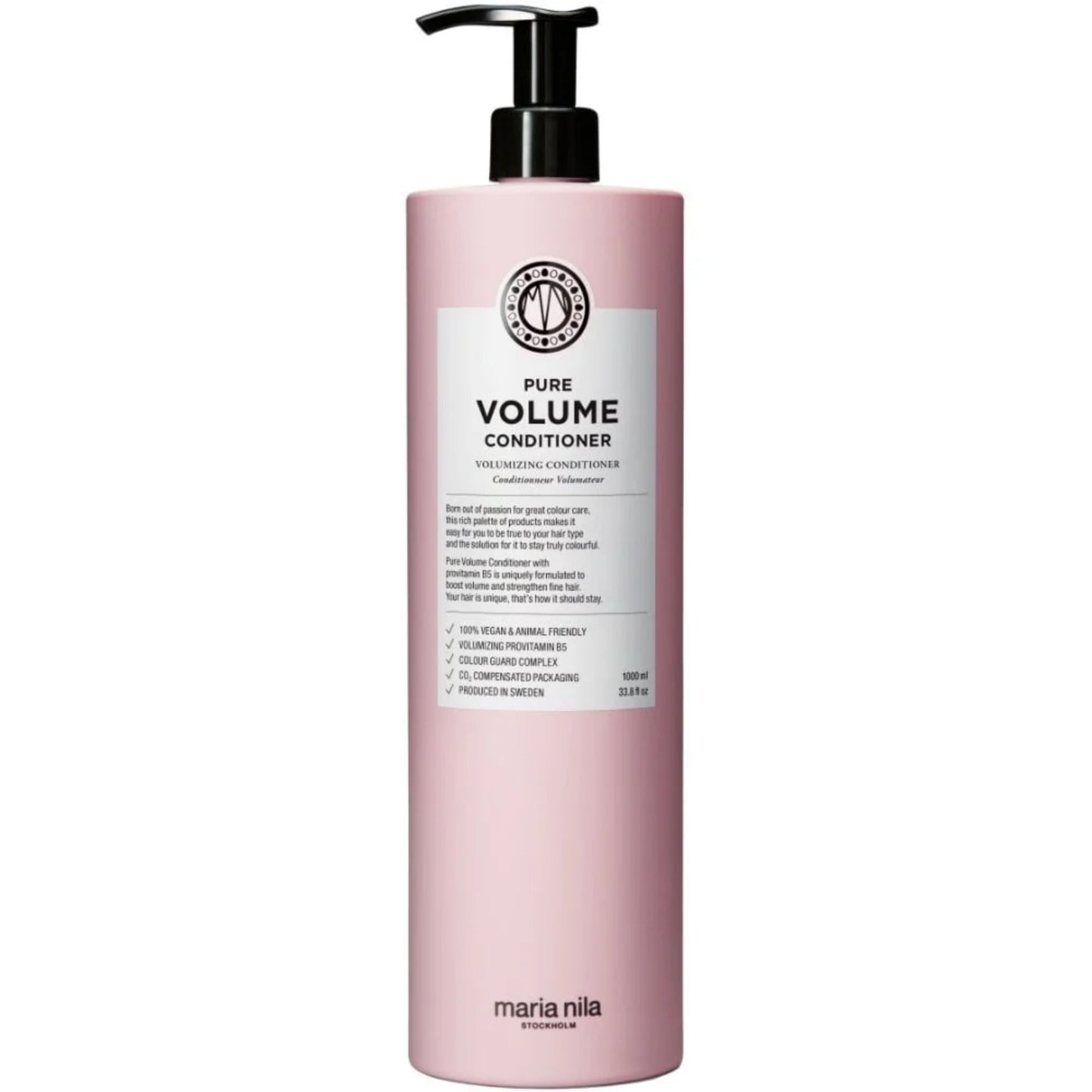 Maria Nila Pure Volume Conditioner 1000ml salon size volumising conditioner for fine hair