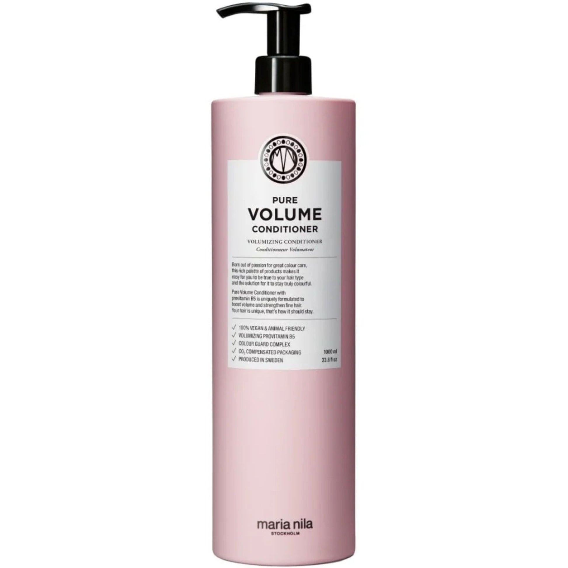 Maria Nila Pure Volume Conditioner 1000ml salon size volumising conditioner for fine hair