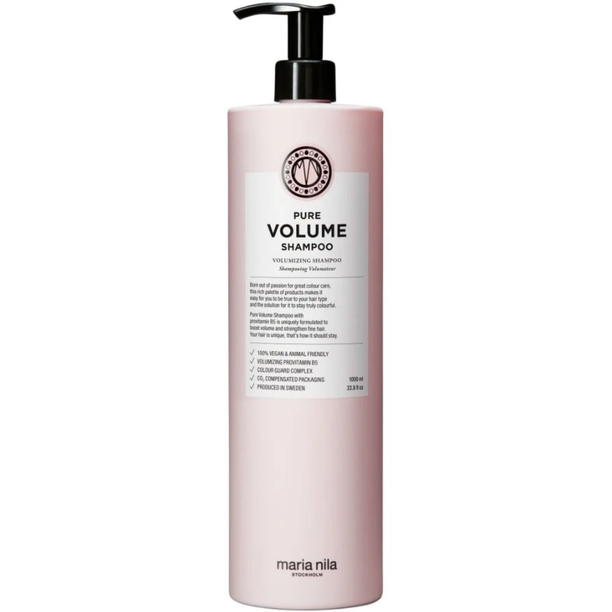 Maria Nila Pure Volume Shampoo 1000ml salon size volumising shampoo for fine hair