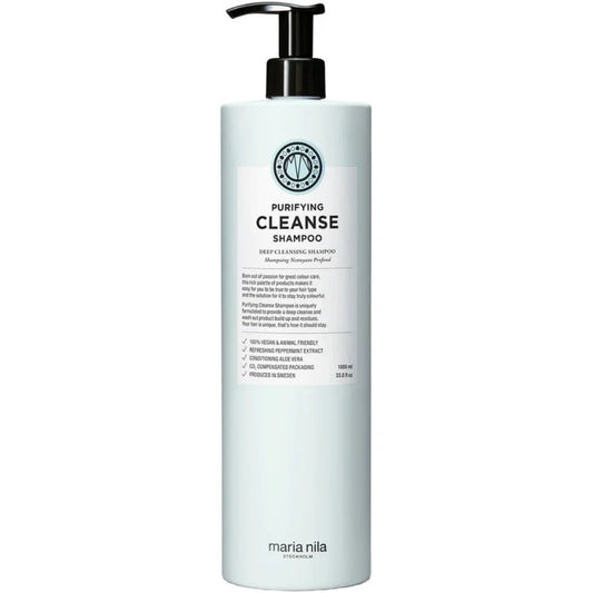 Maria Nila Purifying Cleanse Shampoo 1000ml salon size detox shampoo for deep scalp cleansing