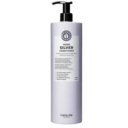 Maria Nila Sheer Silver Conditioner 1000ml salon size purple conditioner for blonde hair toning