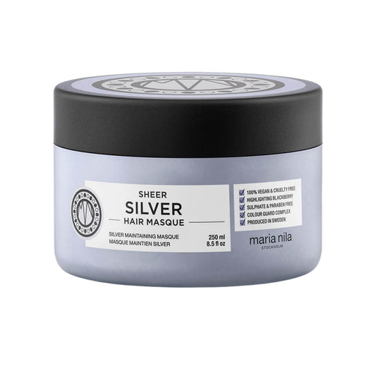 Maria Nila Sheer Silver Hair Masque 250ml purple toning mask for blonde and grey hair