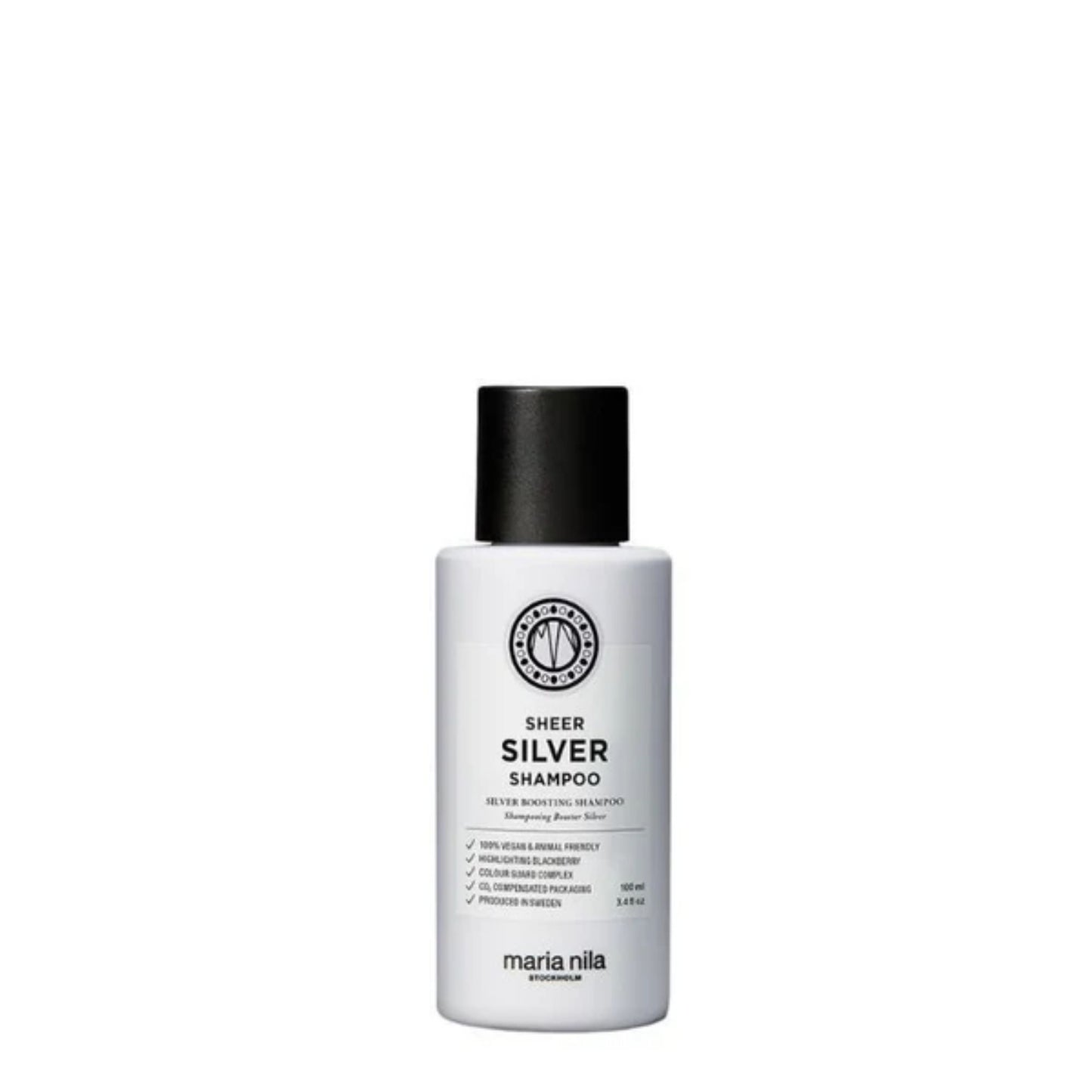 Maria Nila Sheer Silver Shampoo 100ml travel purple shampoo for blonde and grey hair toning