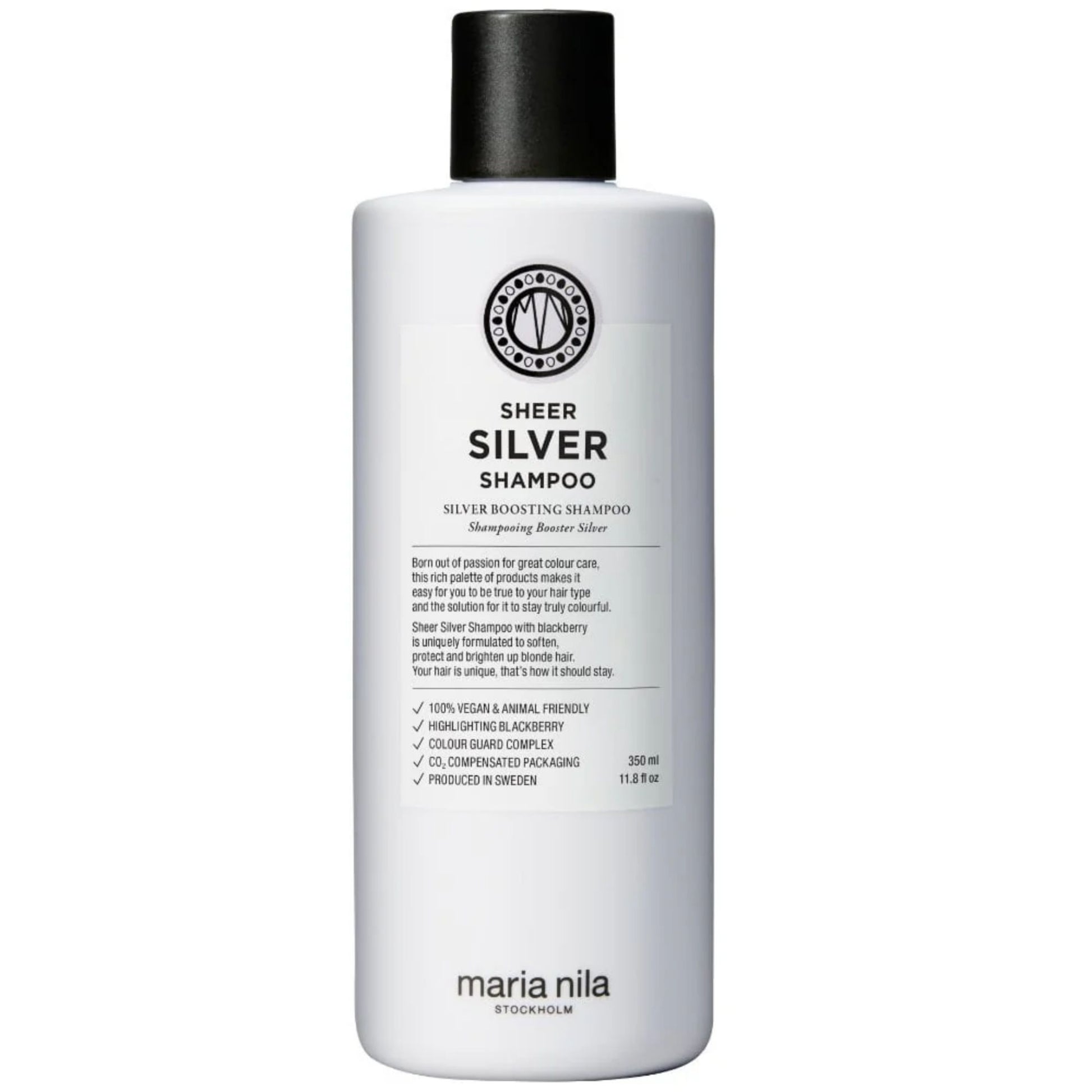 Maria Nila Sheer Silver Shampoo 350ml purple shampoo for blonde and grey hair brassiness control