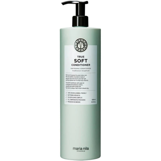 Maria Nila True Soft Conditioner 1000ml salon size hydrating conditioner for dry hair