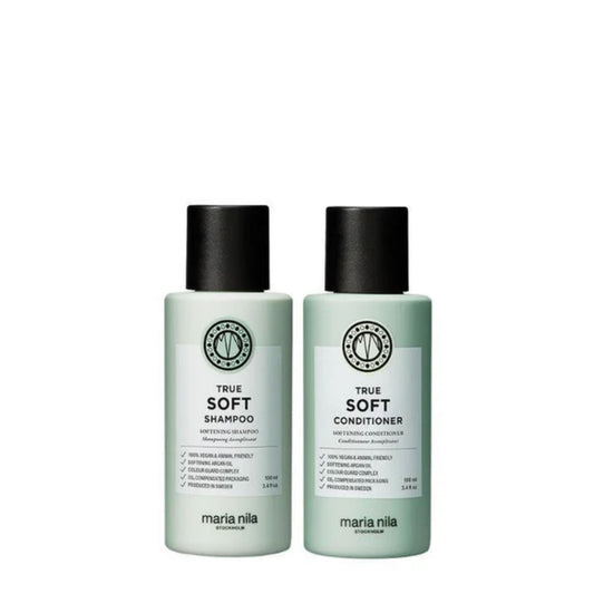Maria Nila True Soft Shampoo and Conditioner Duo 100ml travel hydrating haircare set