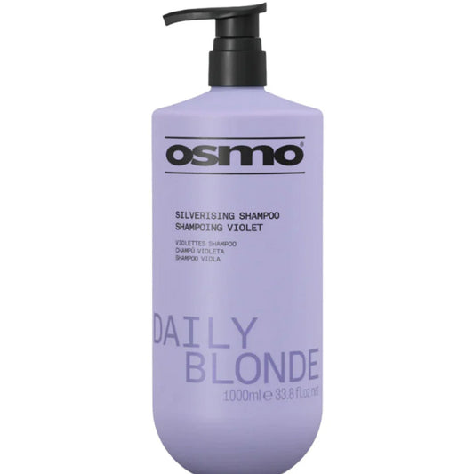 Osmo Daily Blonde Silverising Shampoo 1000ml purple shampoo to remove yellow tones from blonde hair