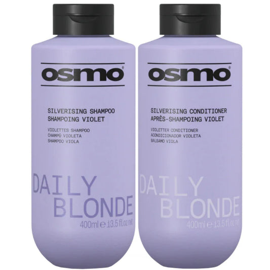 Osmo Daily Blonde Silverising Shampoo & Conditioner Duo 400ml purple shampoo and conditioner set for blonde hair