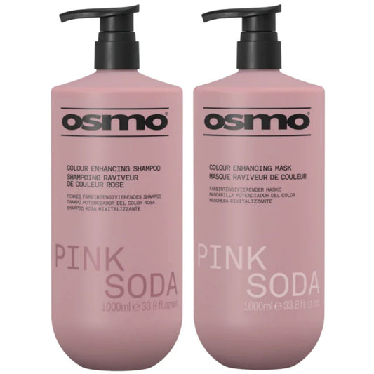 Osmo Pink Soda Colour Enhancing Shampoo and Mask Duo 1000ml colour care set for vibrant coloured hair