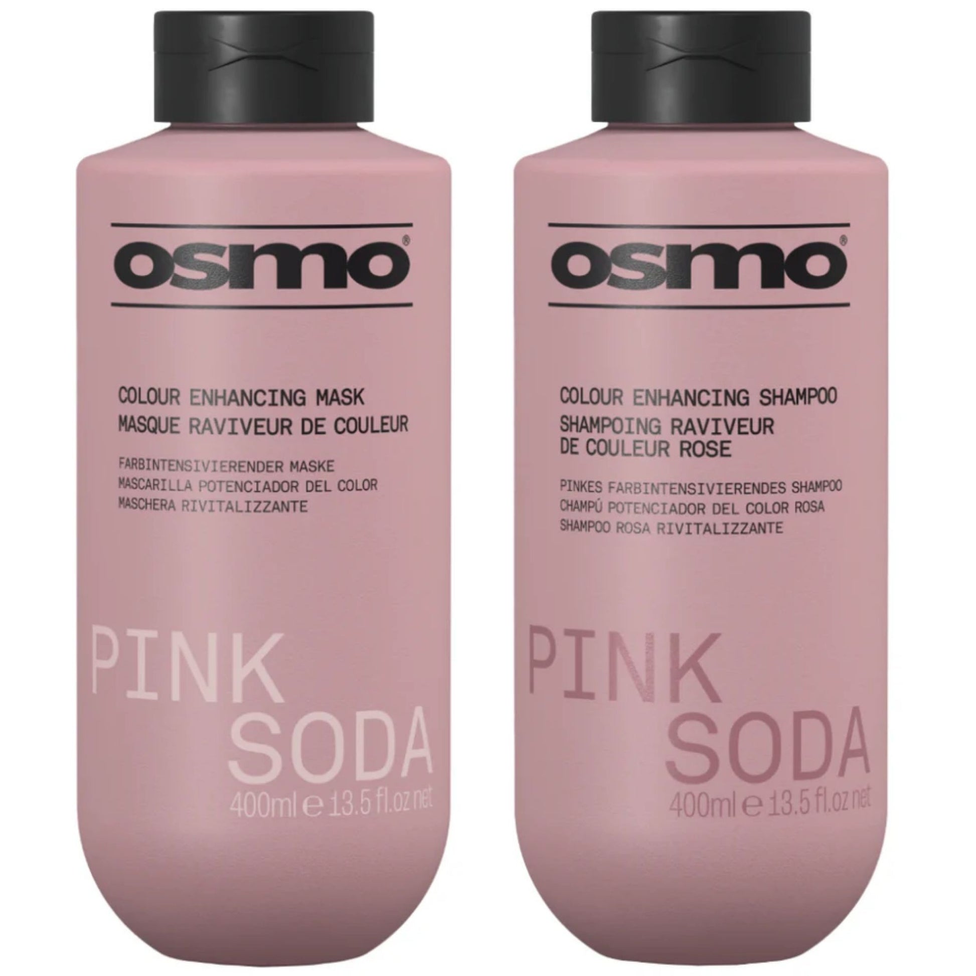 Osmo Pink Soda Colour Enhancing Shampoo and Mask Duo 400ml colour enhancing haircare set